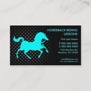 Reitunterricht mit eigenen Visitenkarten Visitenkarte