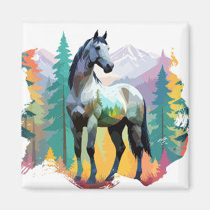 Reitvector Art Animal in the Majestic Nature Magnet