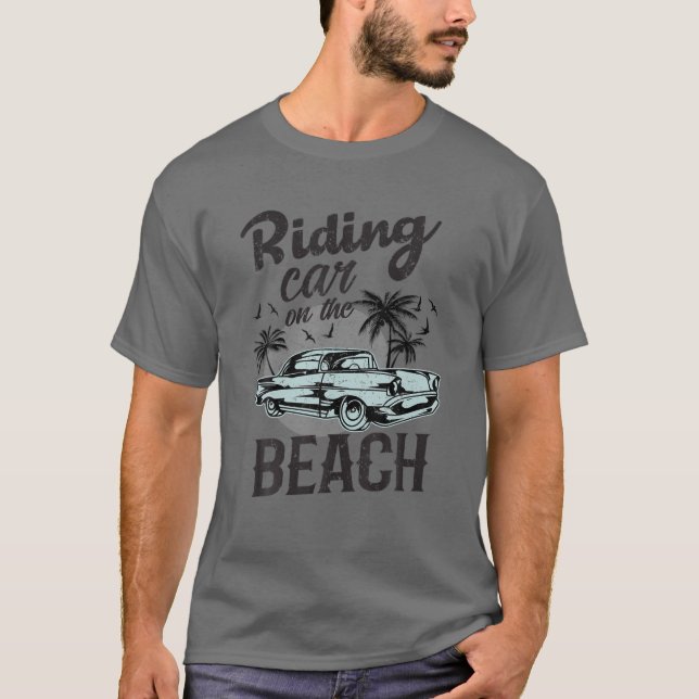 Reitwagen am Strand T-Shirt (Vorderseite)