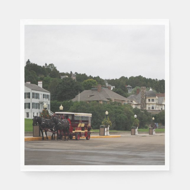 Reitwagen Mackinac Island Street Serviette (Vorderseite)