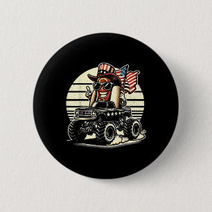Reitwagen von Hotdog am 4. Juli US-Flagge C Button