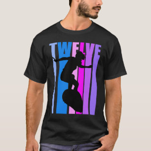 Reitwellen der Mädchen 12. Surfen Geburtstag Rosa T-Shirt
