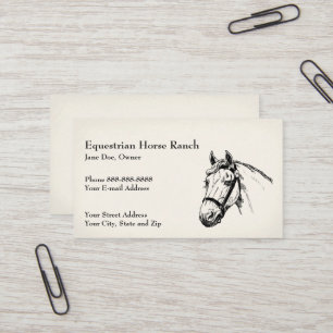 Reitzentrum Reitställe Business Card Visitenkarte