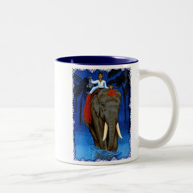"ReitZuhause " Zweifarbige Tasse (Rechts)