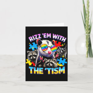 Reize sie mit dem Tism autistischen Waschbären-Mem Karte