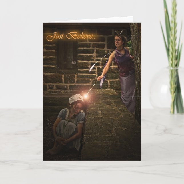 Reizend "glauben Sie einfach" Aschenputtel- und Karte (Vorderseite)