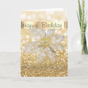 Reizend Mädchenhaft, Gänseblümchen, Glitzernd, Bok Karte