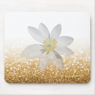 Reizend Mädchenhaft, Gänseblümchen, Glitzernd, Bok Mousepad