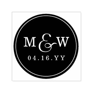 Reizend Monogramm-Briefmarke Permastempel