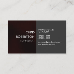 Reizend schlichte Browny rote attraktive Visitenkarte