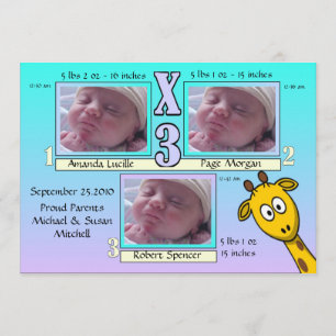 Reizend u. einzigartige Baby-Geburts-Mitteilung Ankündigung