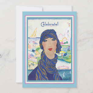 Reizend Vintages Kunst-Deko-Frauen-Party Einladung