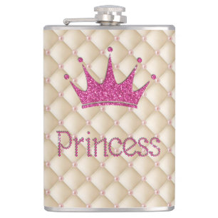 Reizende Chic Perlen, Tiara, Prinzessin, Glitzernd Flachmann