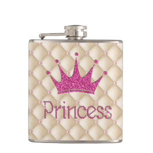 Reizende Chic Perlen, Tiara, Prinzessin, Glitzernd Flachmann