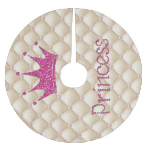 Reizende Chic Perlen, Tiara, Prinzessin, Glitzernd Polyester Weihnachtsbaumdecke