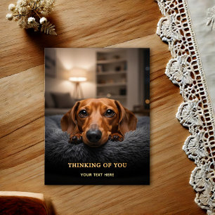 Reizende Dachshund-Gedenkpostkarte Postkarte