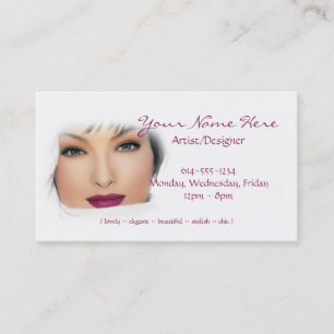 Reizende Dame Makeup/Nägel/Visitenkarten der Visitenkarte
