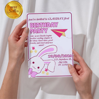 Reizende Einladung zum 1. Geburtstag für Mädchen
