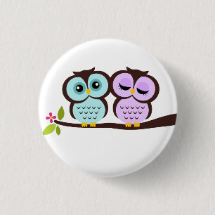 Reizende Eulen Button