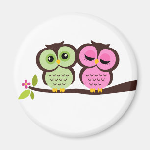 Reizende Eulen Magnet