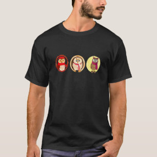 Reizende Eulen mit Schals Eule T-Shirt