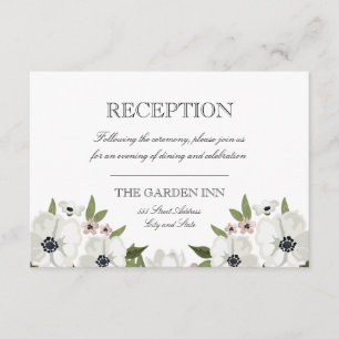 Reizende Florale Empfangskarte Begleitkarte