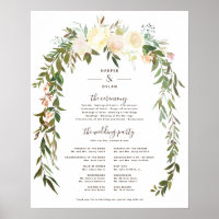 Reizende Florals | Hochzeitszeremonie-Programm-Sch
