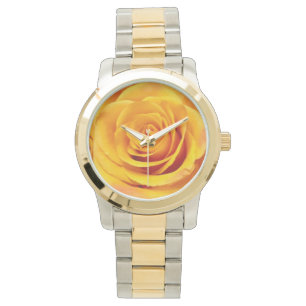 Reizende gelbe Rosen-Blüte Armbanduhr