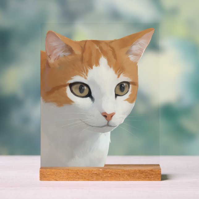 Reizende Ginger-Katzen-Kunst Acrylschild (Neutral)