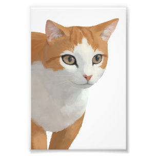 Reizende Ginger-Katzen-Kunst Fotodruck