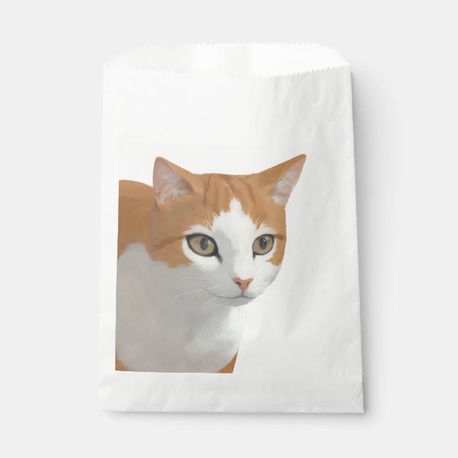 Reizende Ginger-Katzen-Kunst Geschenktütchen (Vorderseite)