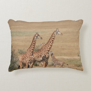 Reizende Giraffen-Familie Dekokissen