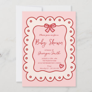 Reizende handgezeichnete Baby Shower Einladung mit