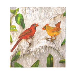 Reizende Kardinalsvögel Notizblock