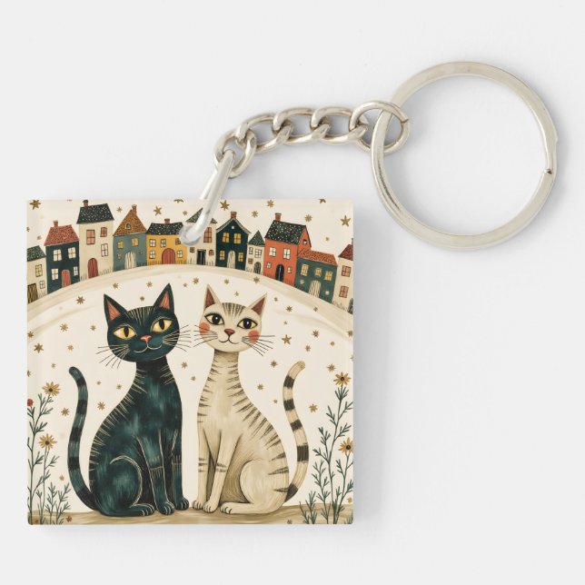 Reizende Katzen Schlüsselanhänger (Rückseite)
