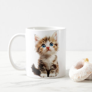 Reizende Katzen-Wasserfarben-Kunst-Tasse Kaffeetasse
