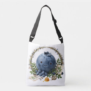 Reizende Kawaii Blaubeeren-Frucht-Handtasche Tragetaschen Mit Langen Trägern