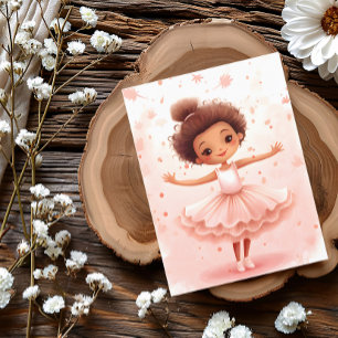 Reizende kleine Ballerina-Postkarte Postkarte