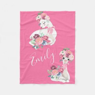 reizende Lamamuster-Fleecedecke Fleecedecke