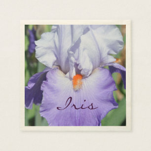 Reizende lila Iris Serviette