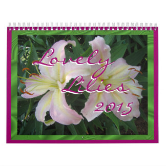 Reizende Lilien-Kalenderänderung das Jahr, wie Kalender