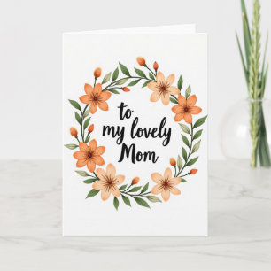 Reizende Mutter Blumenkranz Karte