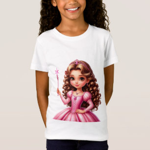 Reizende Prinzessin im rosa Kleid T-Shirt