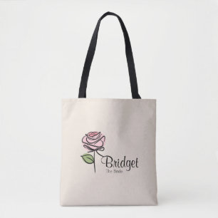 Reizende rosa Rosen Brautparty-Tasche – Individuel