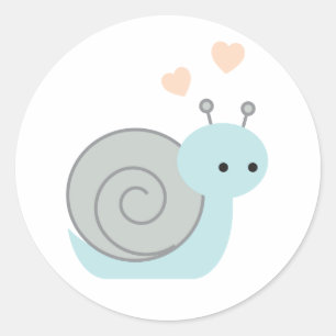 Reizende Schnecke Runder Aufkleber