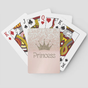 Reizende Tiara, Prinzessin, Glitter Bokeh Spielkarten
