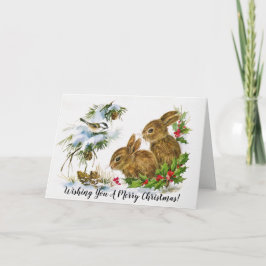 Reizende Tierweihnachtskarte Feiertagskarte