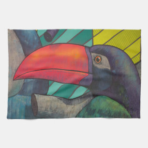 Reizende Toucan Graffiti Geschirrtuch