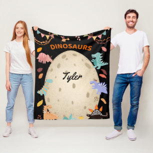 Reizende Wasserfarben-Dinosaurier mit großem Dino- Fleecedecke