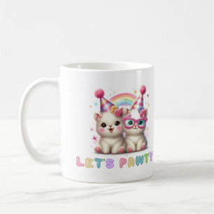 Reizende weiße Babytier-Kaffeetasse Kaffeetasse